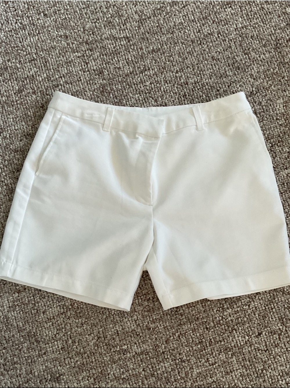 Women's White Tailored Bermuda Shorts